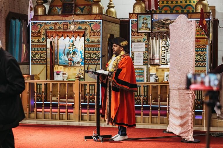 Addressing the Civic Ceremony